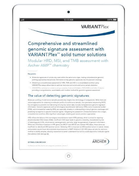 A streamlined approach to detecting HRD, TMB, and MSI